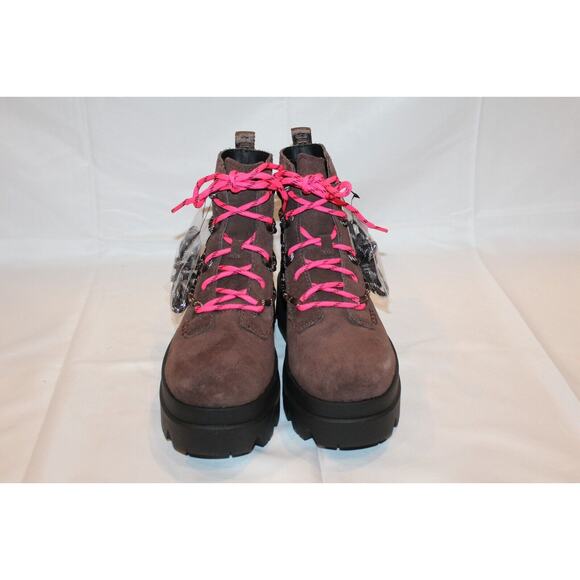 UGG WOMEN'S BRISBANE SUEDE LACE UP PLATFORM WATERPROOF BOOTS CEDAR BROWN SZ 10 - Picture 6 of 8